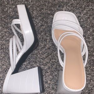 White heels womens 37